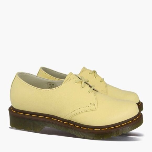 Dr. Martens Shoes 1461 Pastel Yellow Virginia Leather Oxford - Picture 5 of 16